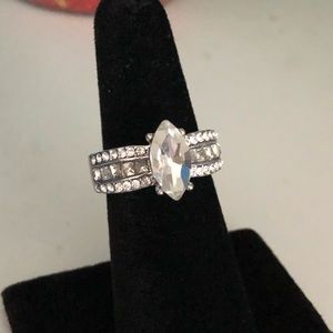 Fashion Wedding Ring Size 7 Substitute for Travel Silvertone